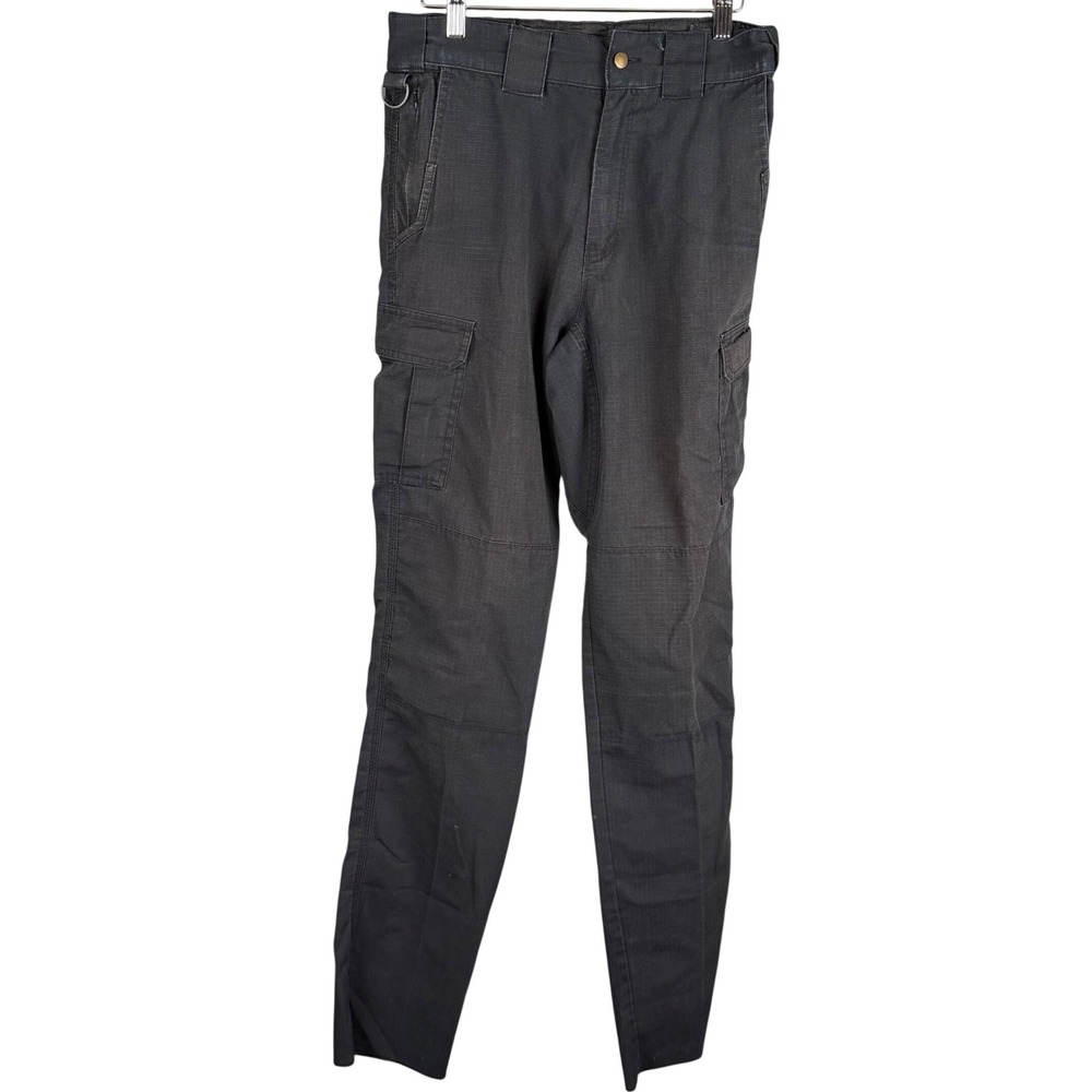 Galls Mens Black Ripstop Tactical Cargo Pants Utility Trousers 29x36
